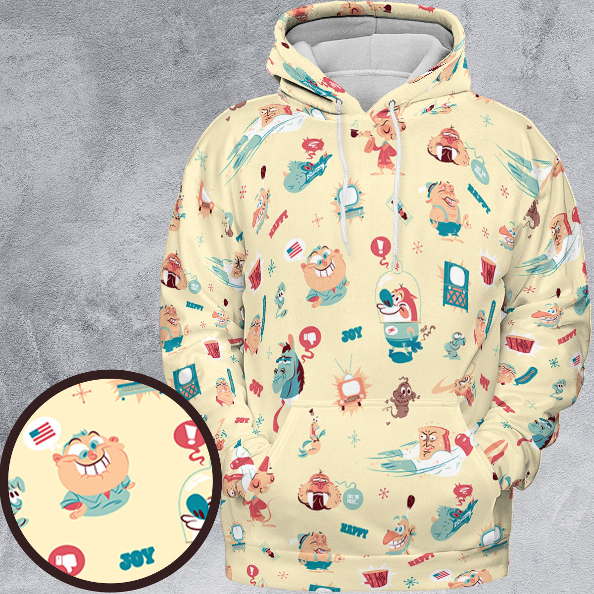 All-over Print Hoodie - QRFKLST7