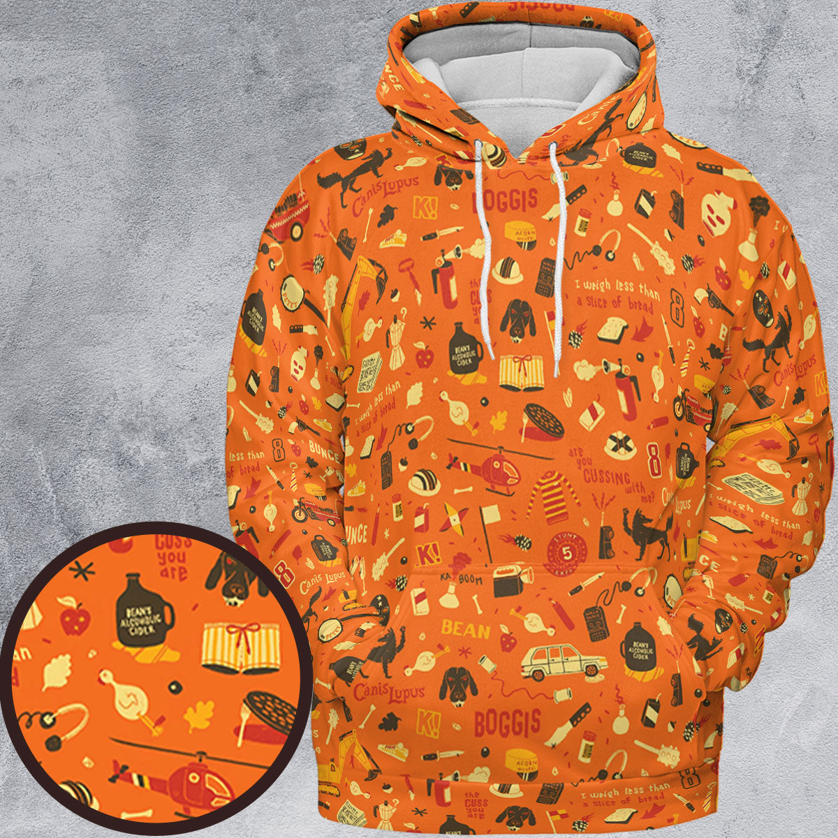 All-over Print Hoodie - 6E62C5E7