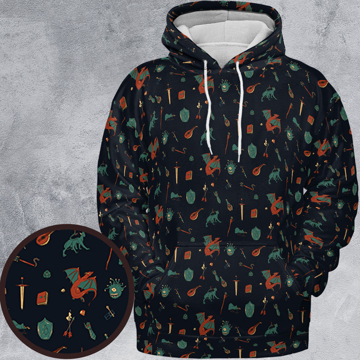 All-over Print Hoodie - KRCHFE7N