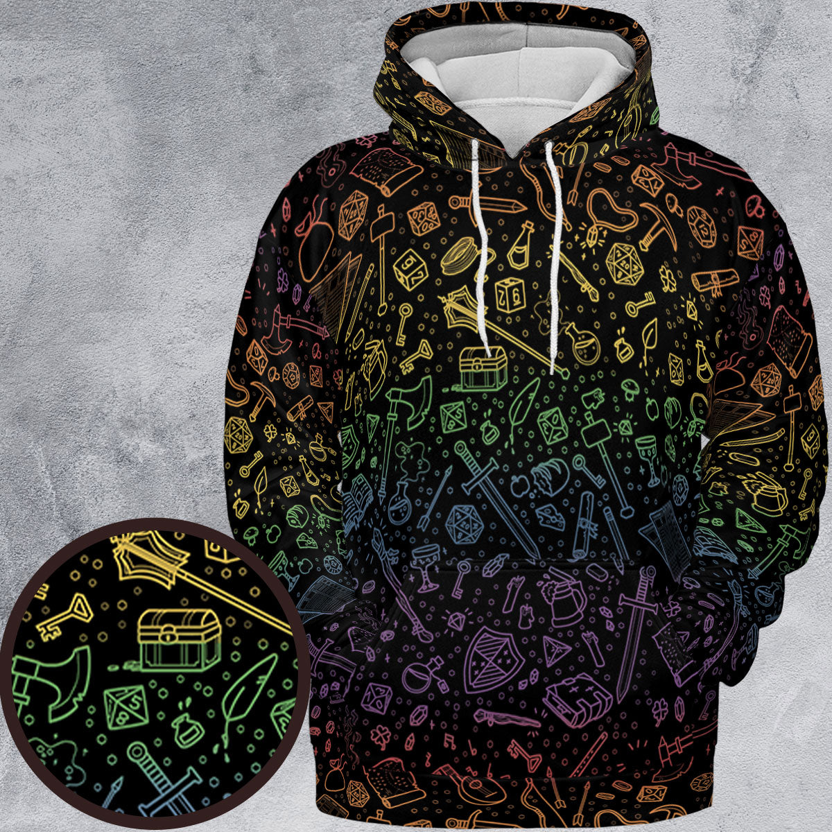 All-over Print Hoodie - 8FD3WX6C
