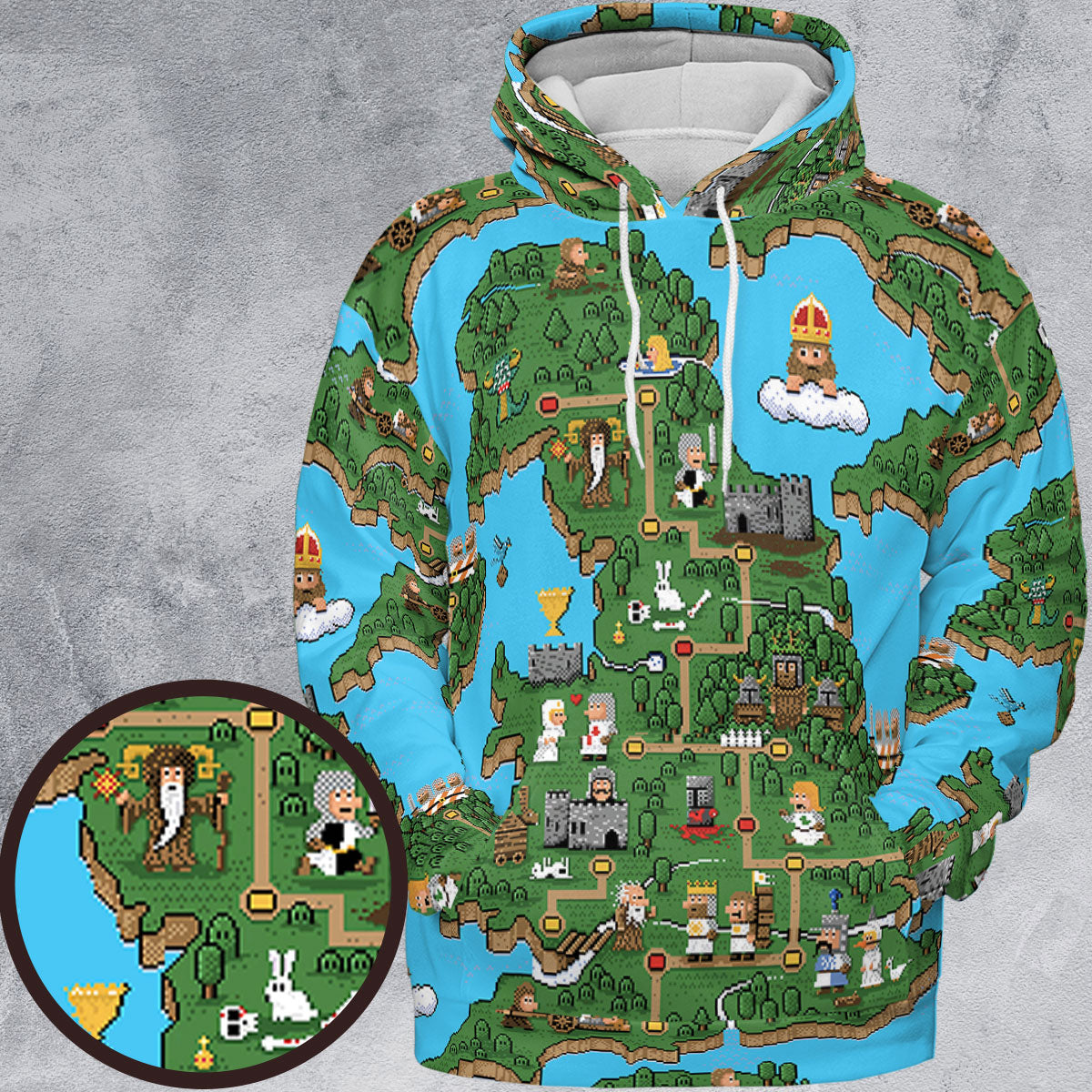 All-over Print Hoodie - 4XTUV319