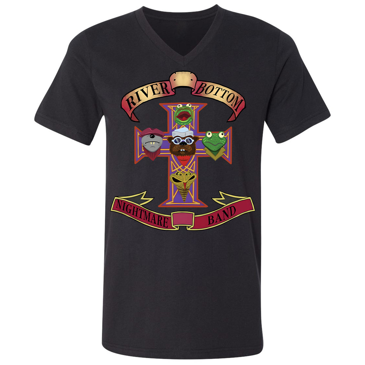 Unisex V-neck T-shirt - Black - THANGFIXED (Copy) - Black - 1