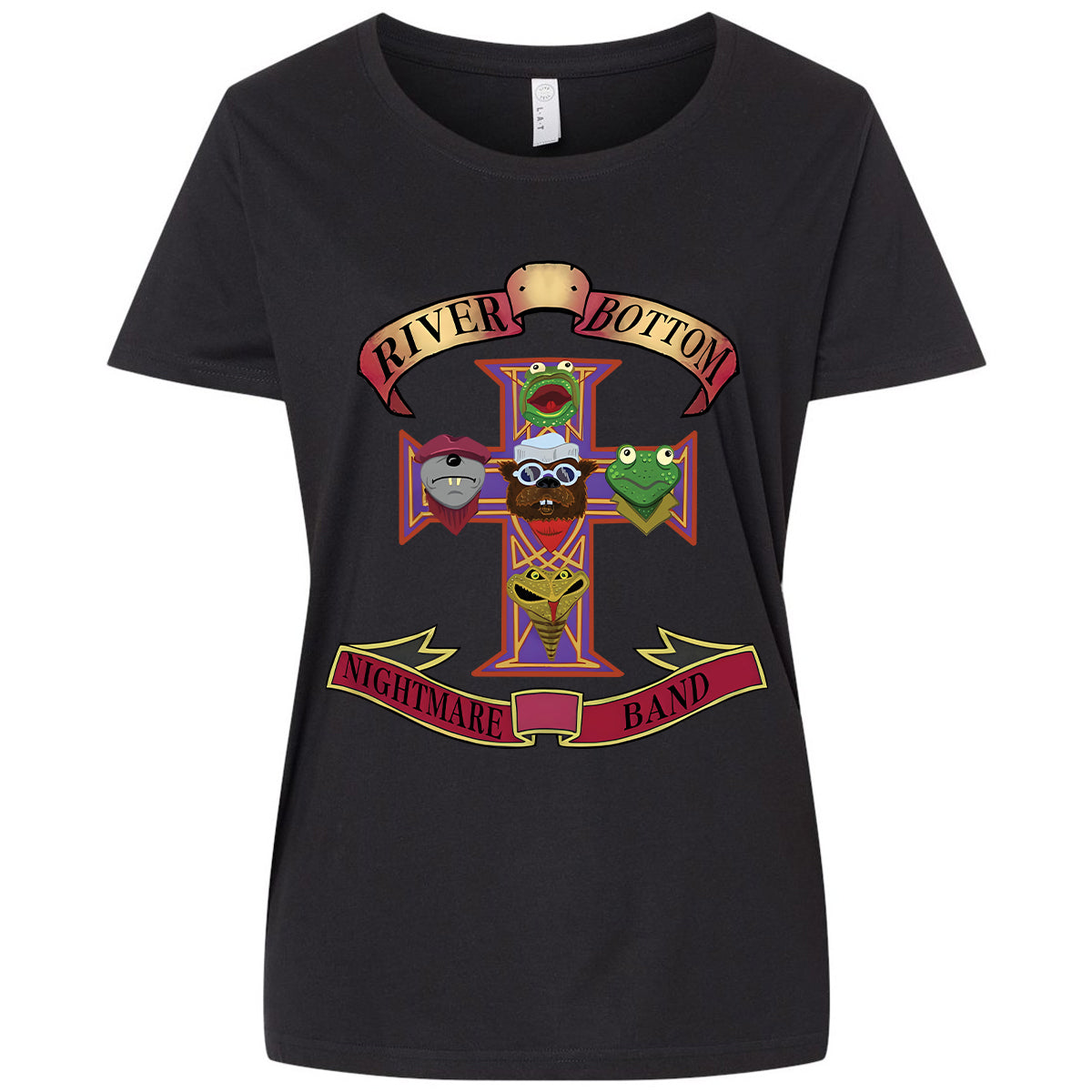 Ladies Curvy Jersey - Black - THANGFIXED (Copy) - Blended Black - 1
