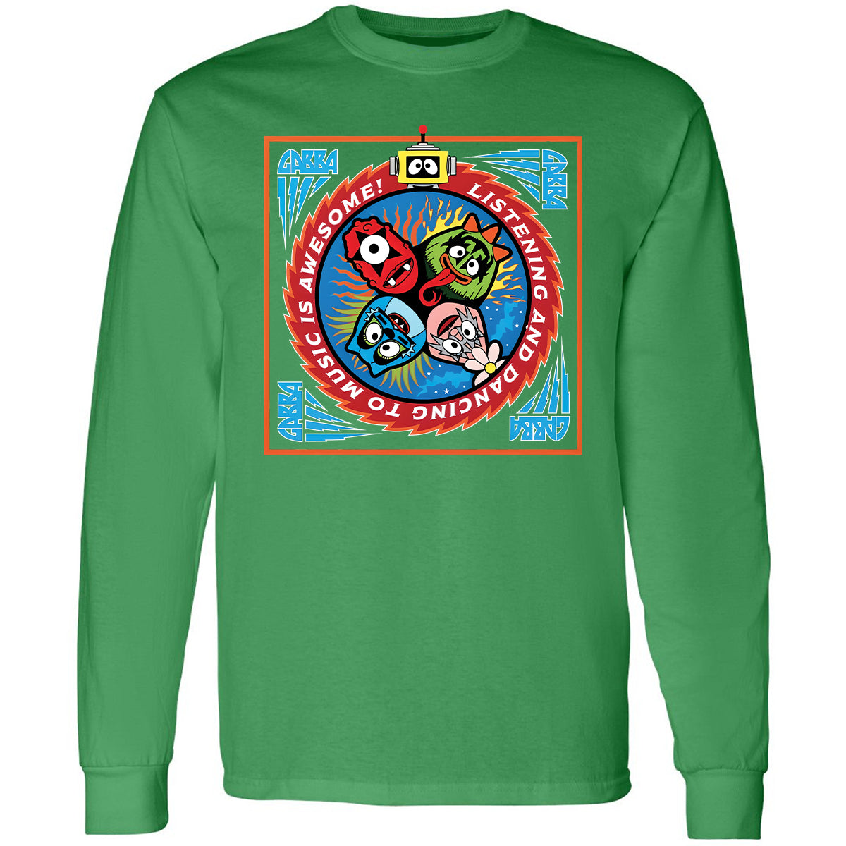 Long Sleeve T-Shirt - Black - Irish Green - 10