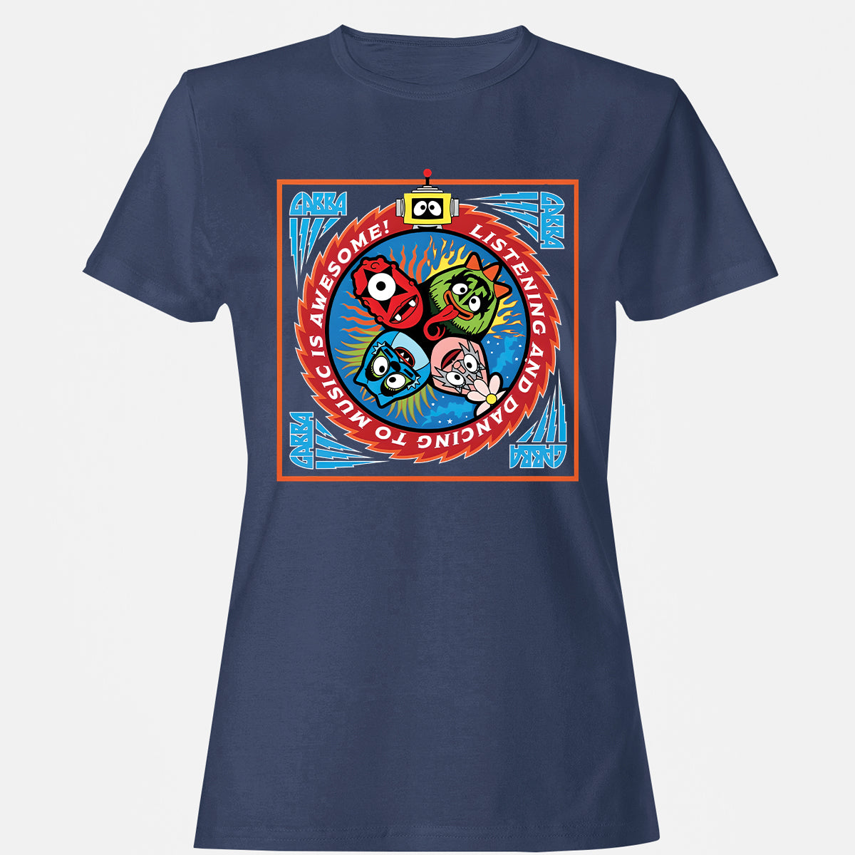 Listening and Dancing Yo Gabba Gabba! - Navy - 10