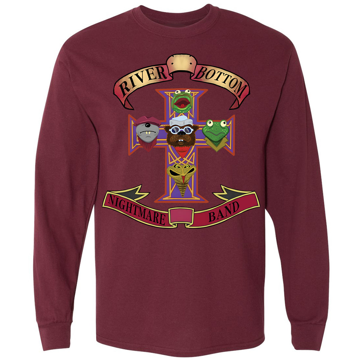 Long Sleeve T-Shirt - Black - THANGFIXED (Copy) - Maroon - 11