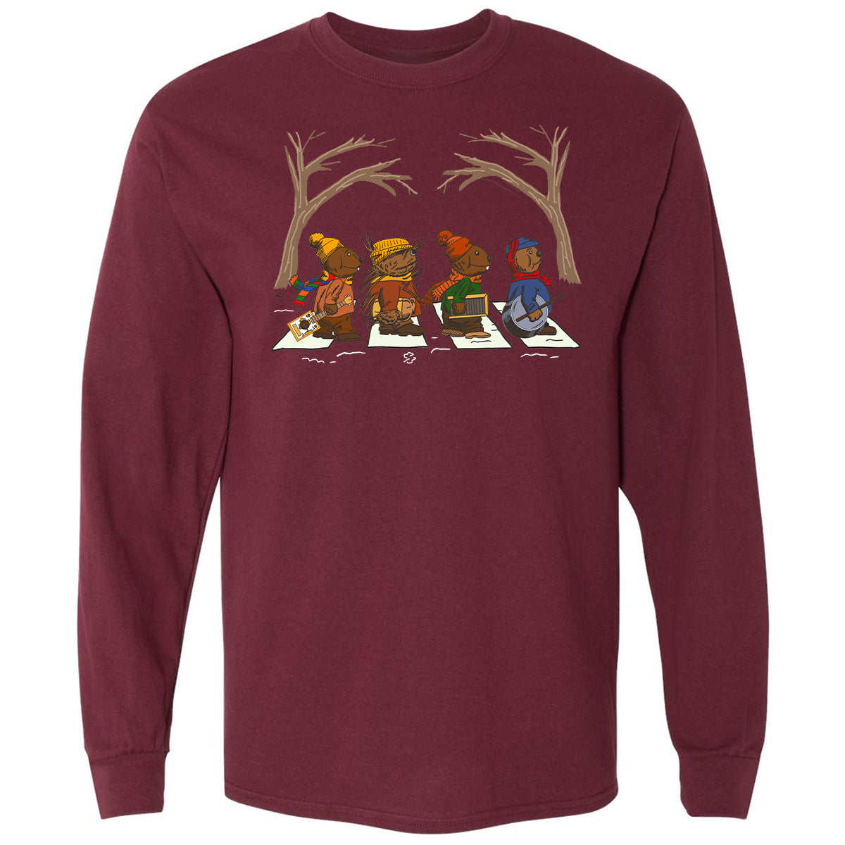 Long Sleeve T-Shirt - 9JSES1YR - Maroon - 11