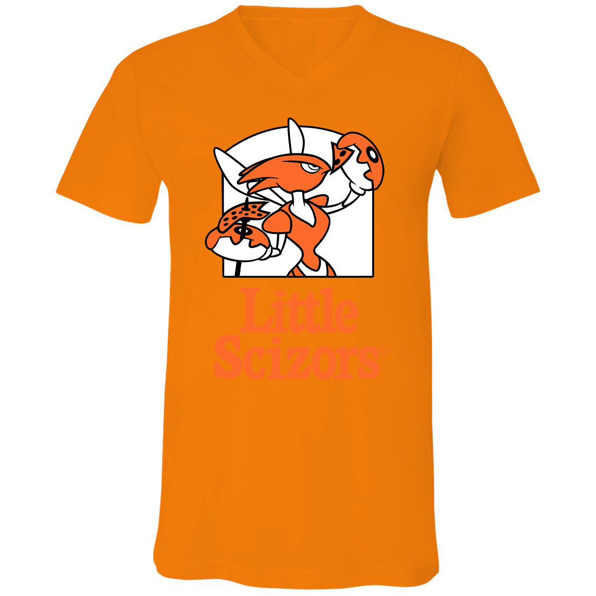 Unisex V-neck T-shirt - MAR85384 - Orange - 11