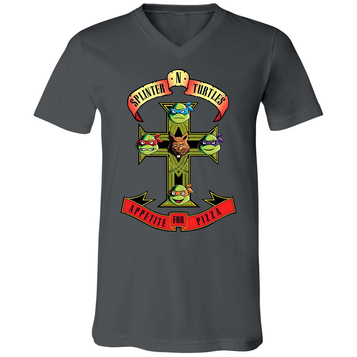 Unisex V-neck T-shirt - XPBY2S28 - Asphalt - 12
