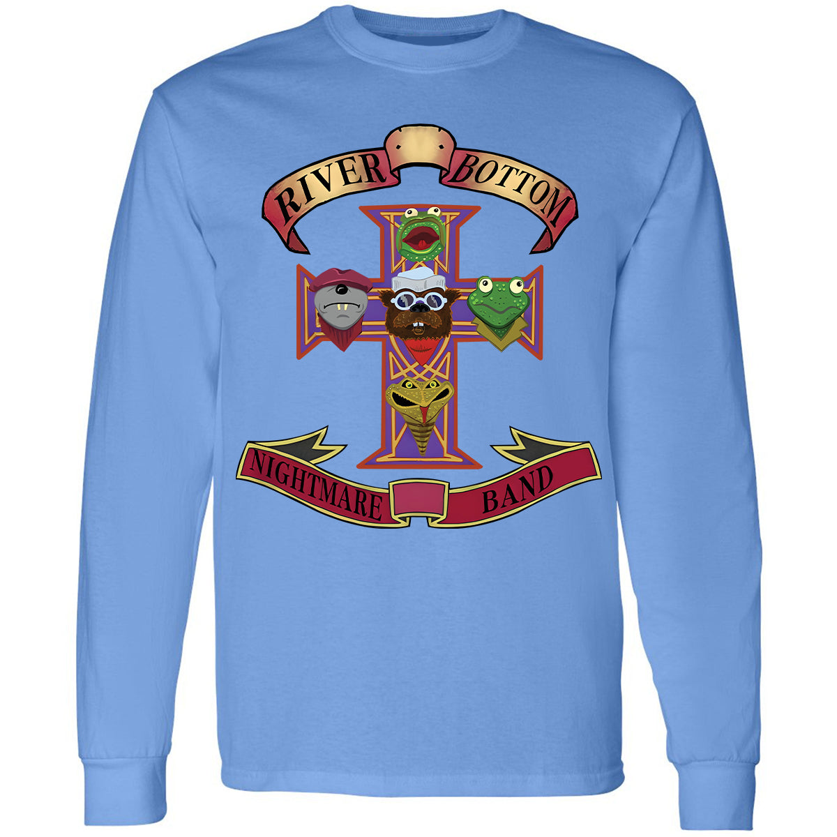 Long Sleeve T-Shirt - Black - THANGFIXED (Copy) - Carolina Blue - 12