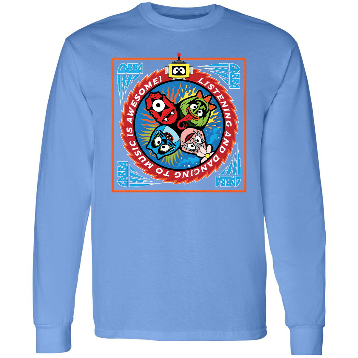 Long Sleeve T-Shirt - Black - Carolina Blue - 12