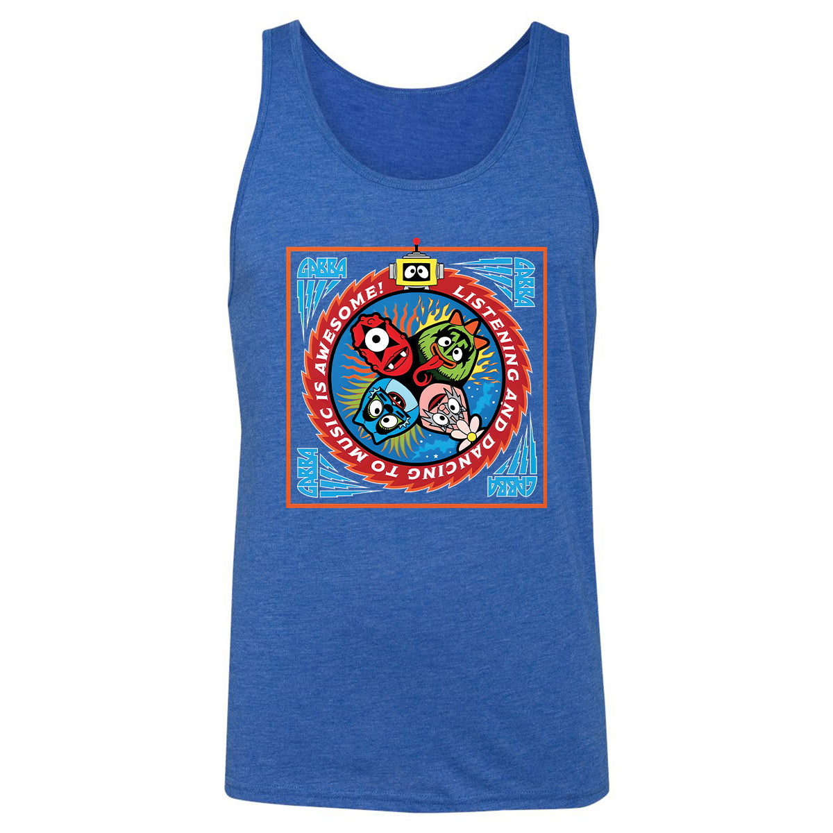 Listening and Dancing Yo Gabba Gabba! - True Royal Triblend - 12