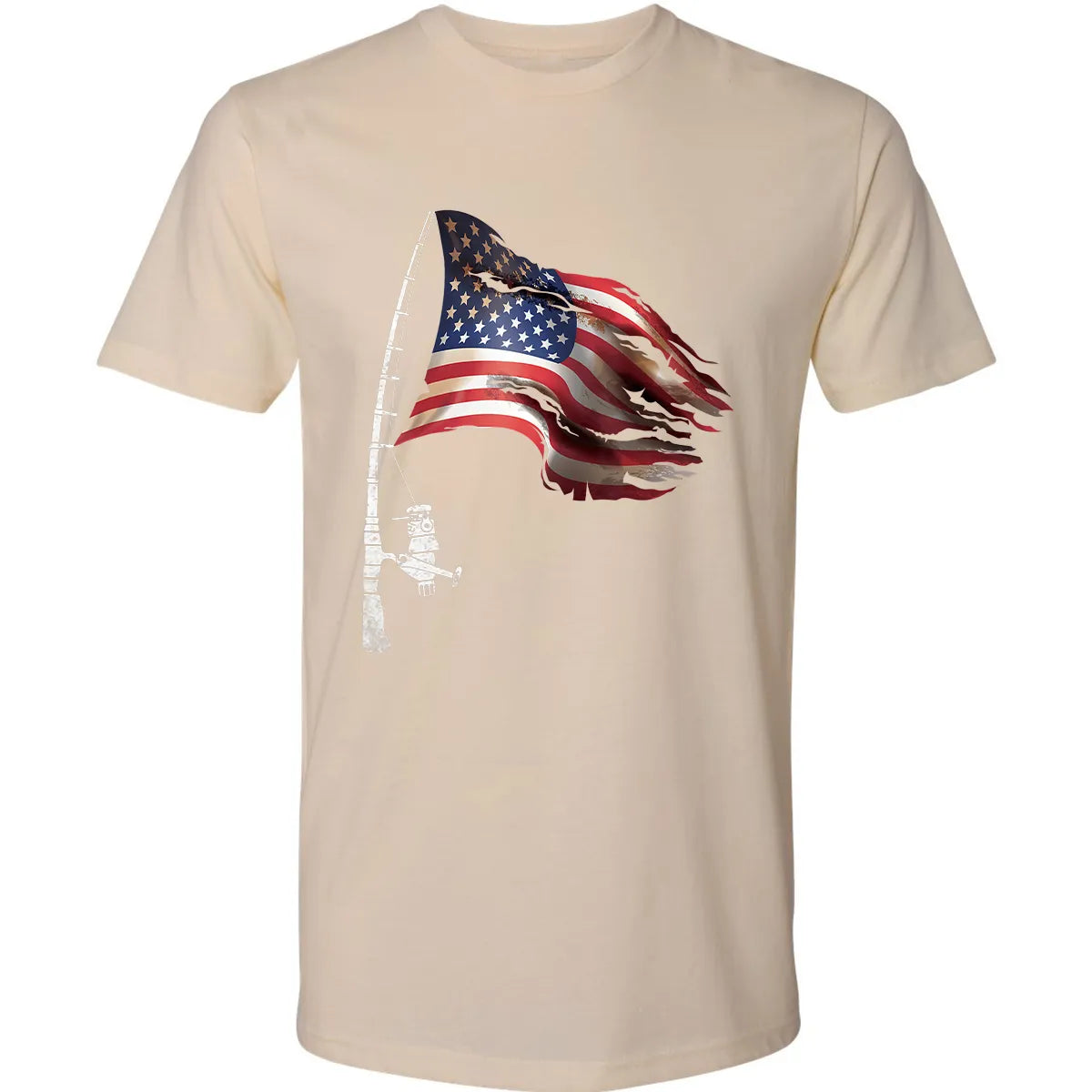 Fishing American Flag Fisherman Patriotic day 4th of July Premium Unisex T-shirt