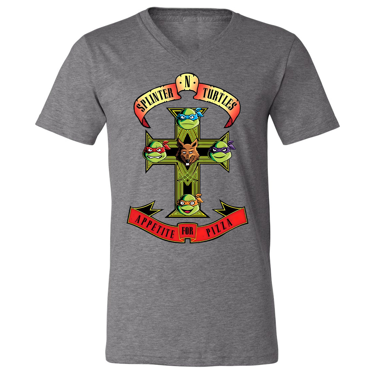 Unisex V-neck T-shirt - XPBY2S28 - Deep Heather - 13