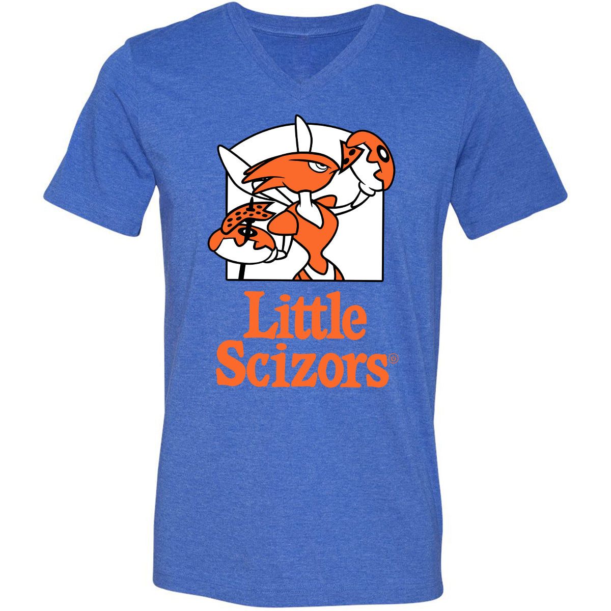 Unisex V-neck T-shirt - MAR85384 - Heather True Royal - 14