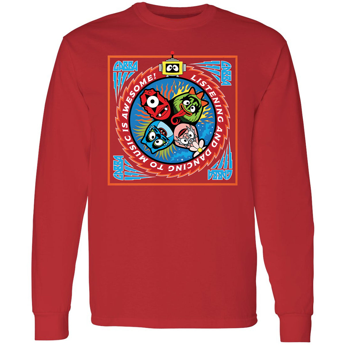 Long Sleeve T-Shirt - Black - Red - 14