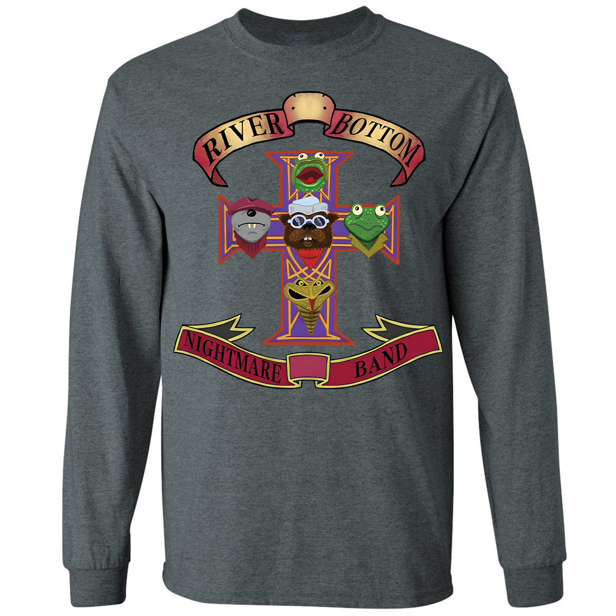Long Sleeve T-Shirt - Black - THANGFIXED (Copy) - Dark Heather - 15