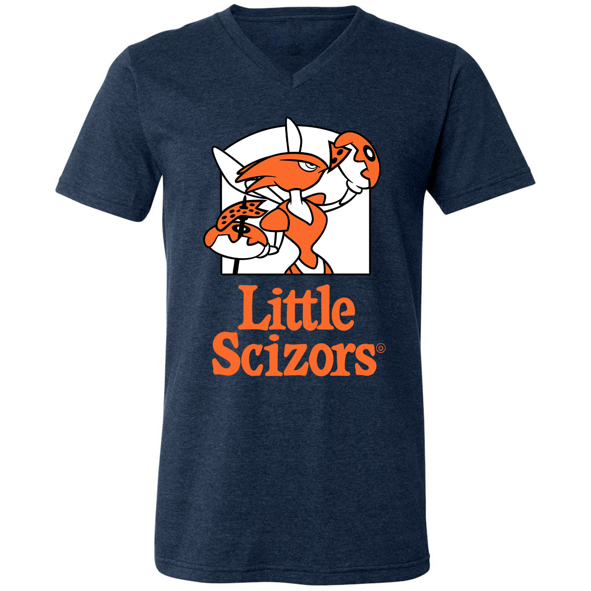 Unisex V-neck T-shirt - MAR85384 - Heather Navy - 15
