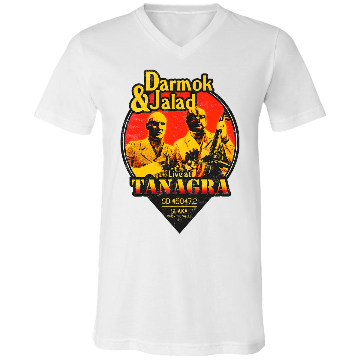Unisex V-neck T-shirt - 4TV74EF4 - White - 16