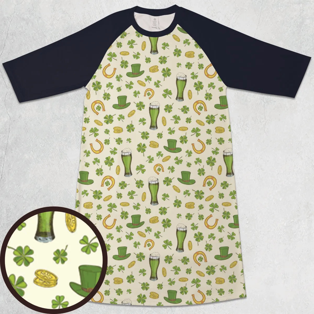 3/4 Sleeve Raglan Dress - X1J1EXD6