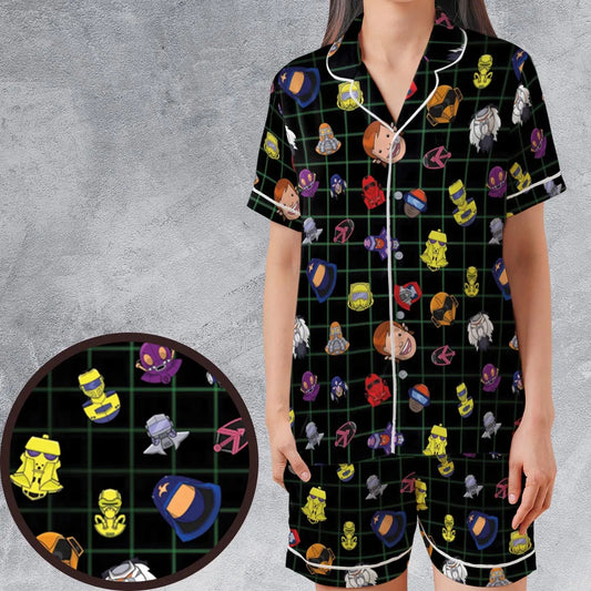 Satin Short-Sleeve Pajamas Set - 451Y6T6F
