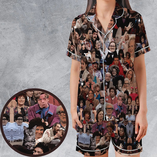 Satin Short-Sleeve Pajamas Set - 7WV6LT3S