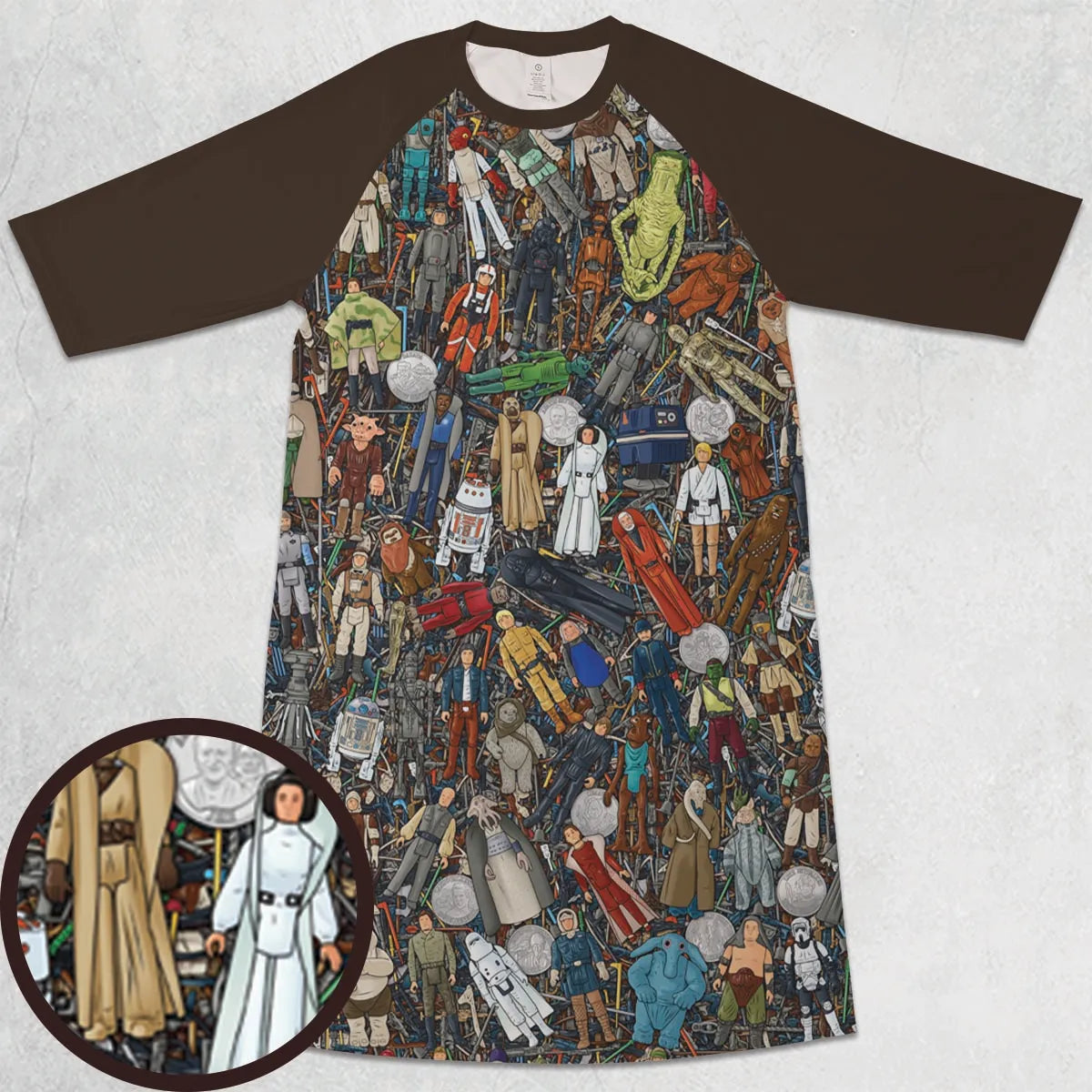 3/4 Sleeve Raglan Dress - PWXDV8SP