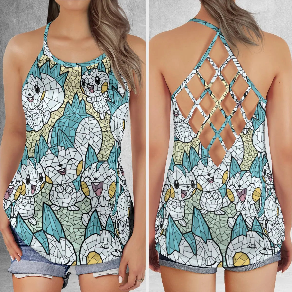 Criss Cross Tank Top - 4986WH2W