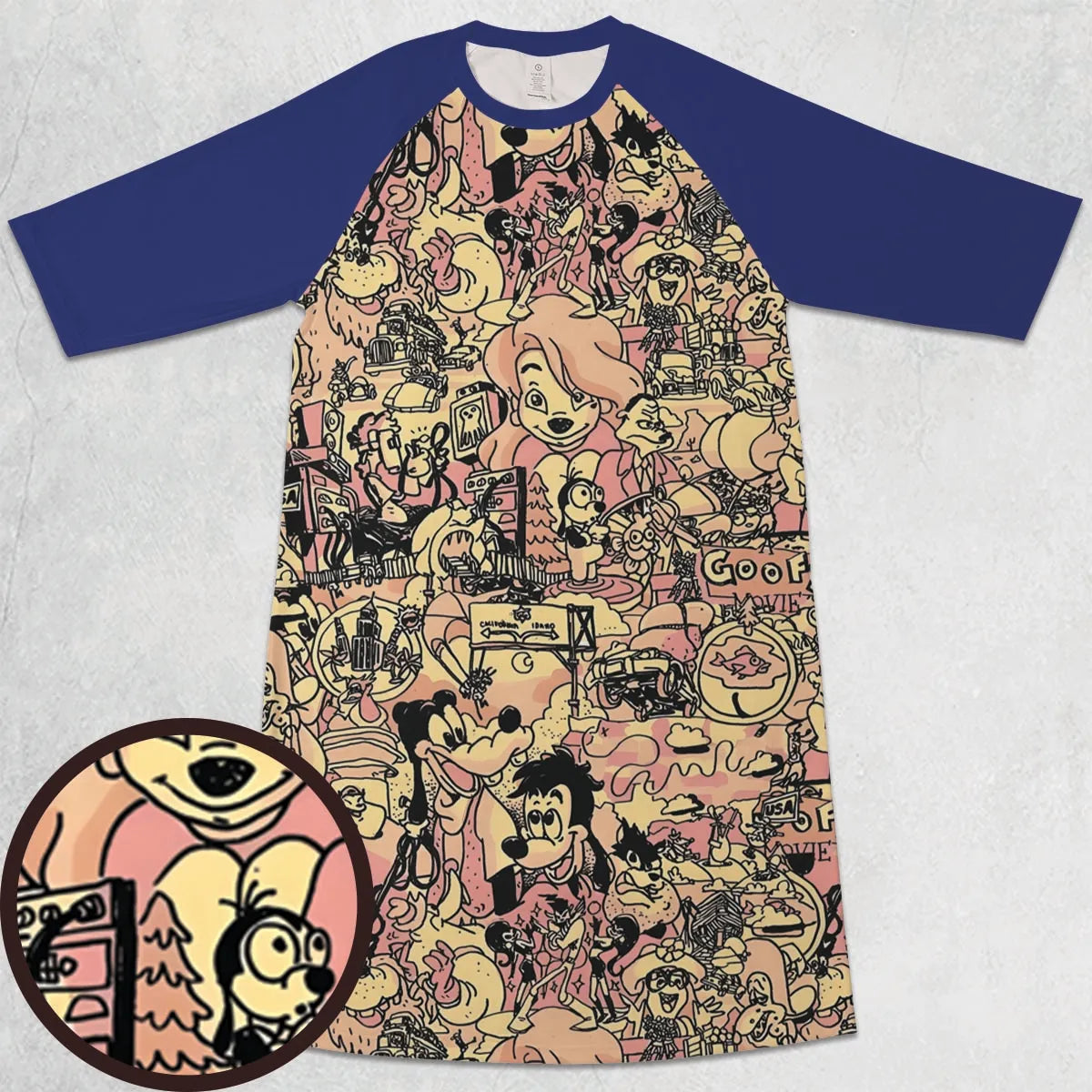 3/4 Sleeve Raglan Dress - 7SP2KHAX