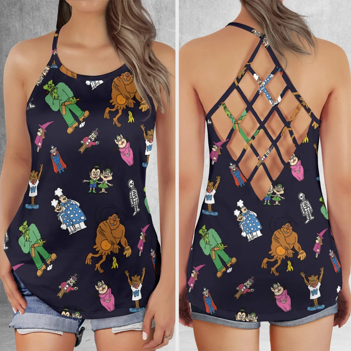 Criss Cross Tank Top - XLF1QF9A