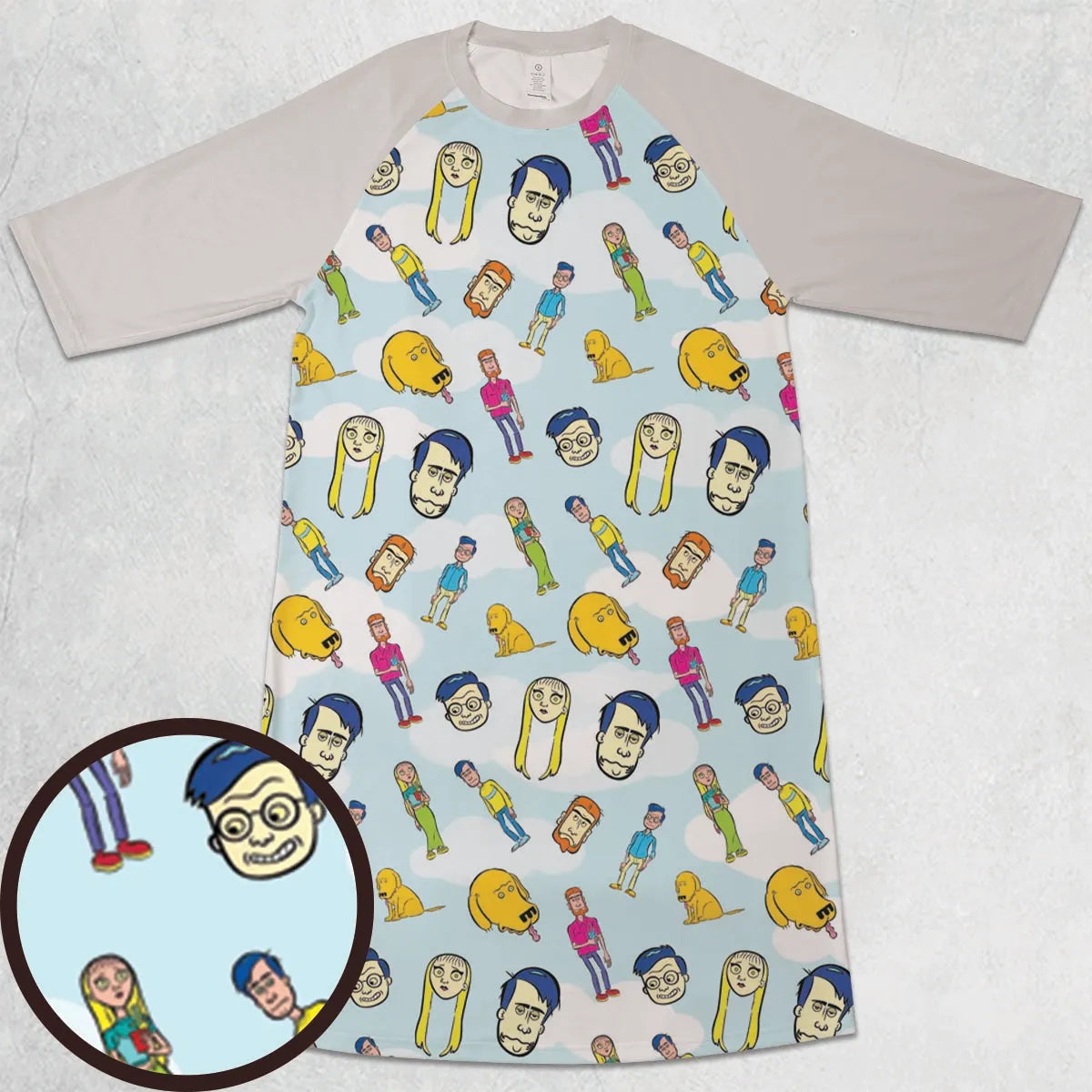 3/4 Sleeve Raglan Dress - PBHLJE3A