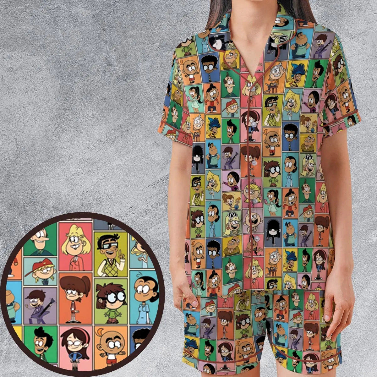 Satin Short-Sleeve Pajamas Set - KJ7QQWST