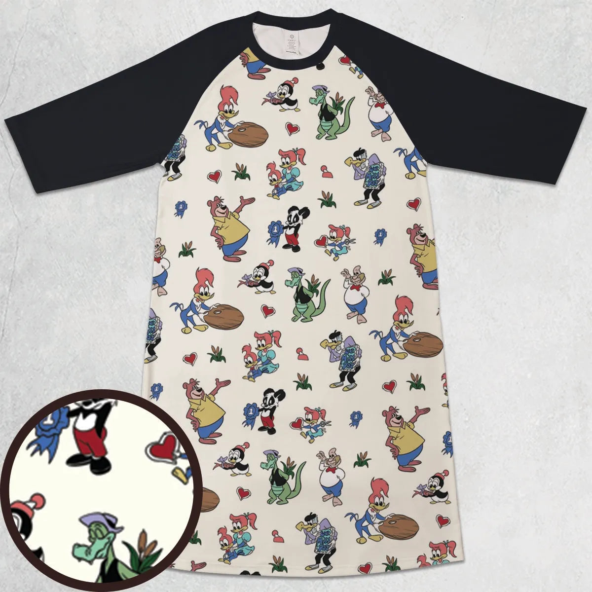 3/4 Sleeve Raglan Dress - DTQD9Z2Z