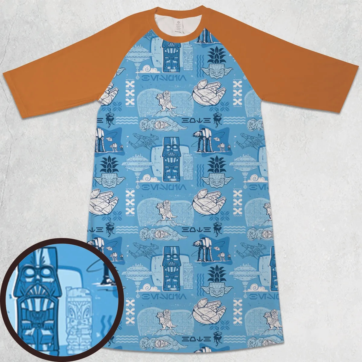 3/4 Sleeve Raglan Dress - 1JFMJNB1