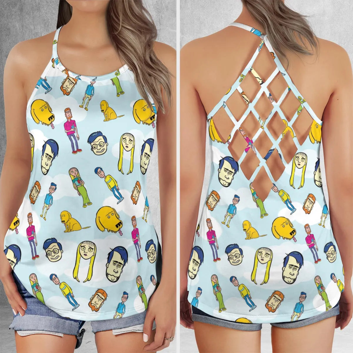 Criss Cross Tank Top - Y6FUE446