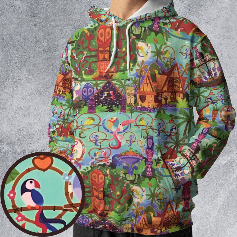 All-over Print Hoodie - QUSX67X8 -  - 1