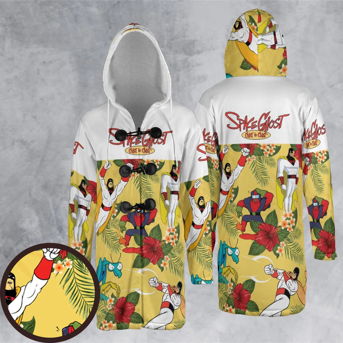 Hooded Cloak Coat - N96663GR