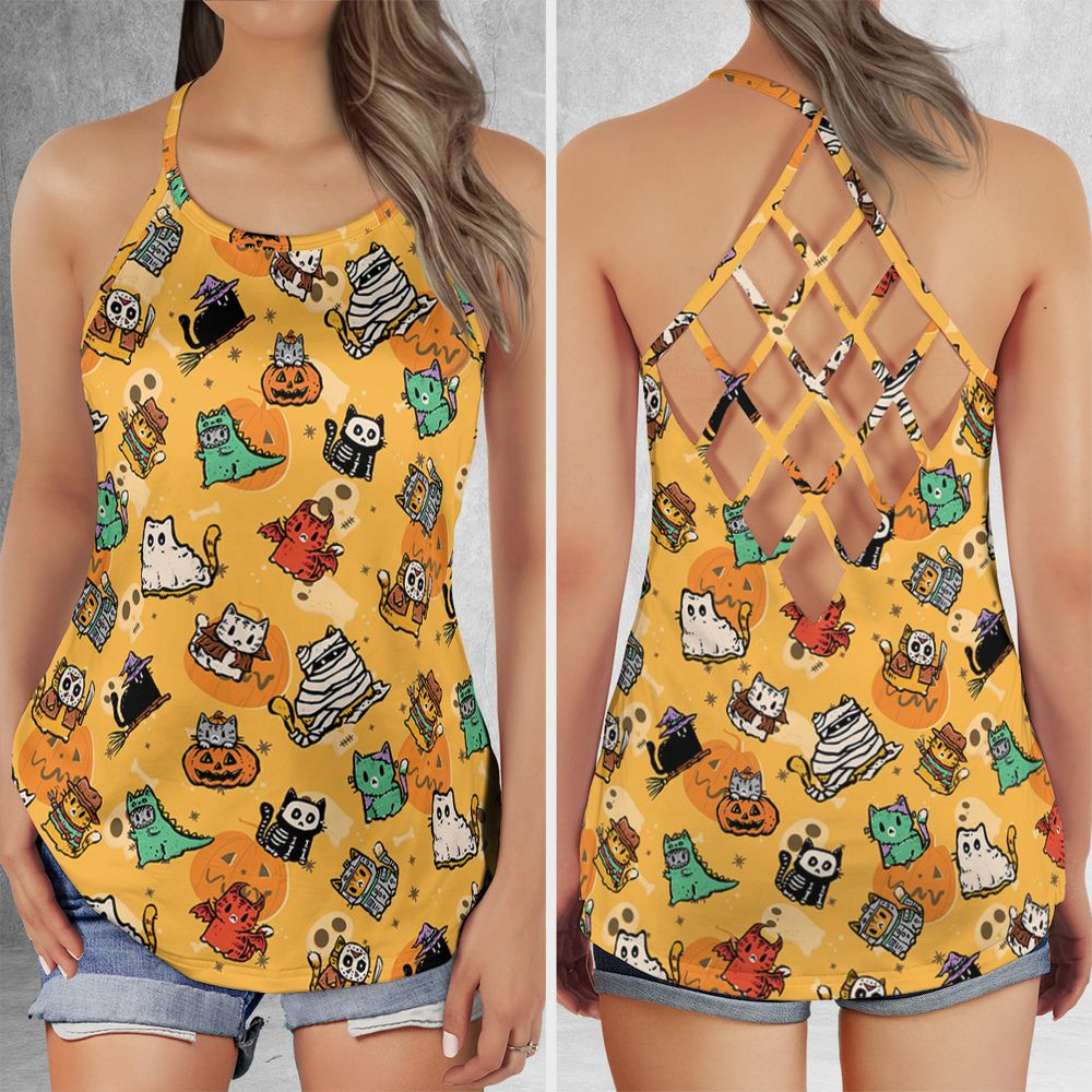 Criss Cross Tank Top - L115RGPY -  - 1