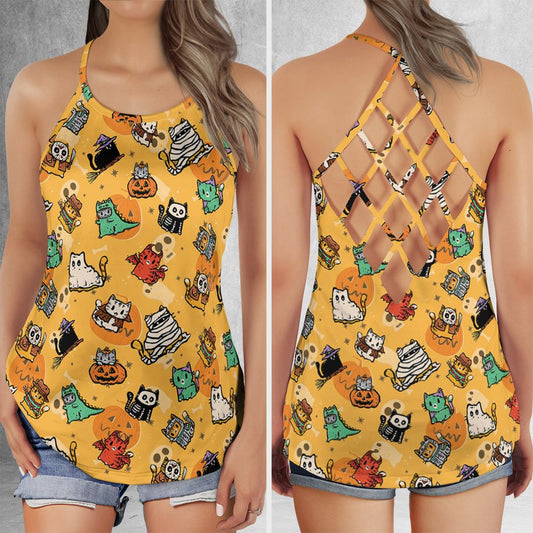 Criss Cross Tank Top - L115RGPY -  - 1