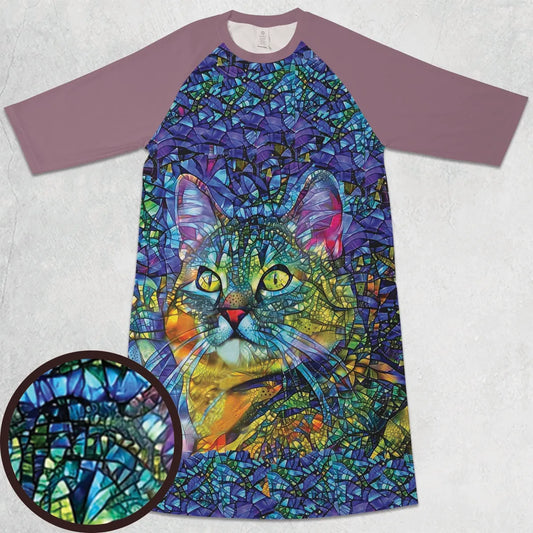 3/4 Sleeve Raglan Dress - 1NDTBCQ9