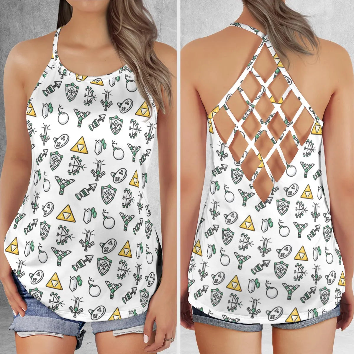 Criss Cross Tank Top - MQ7X4NCU