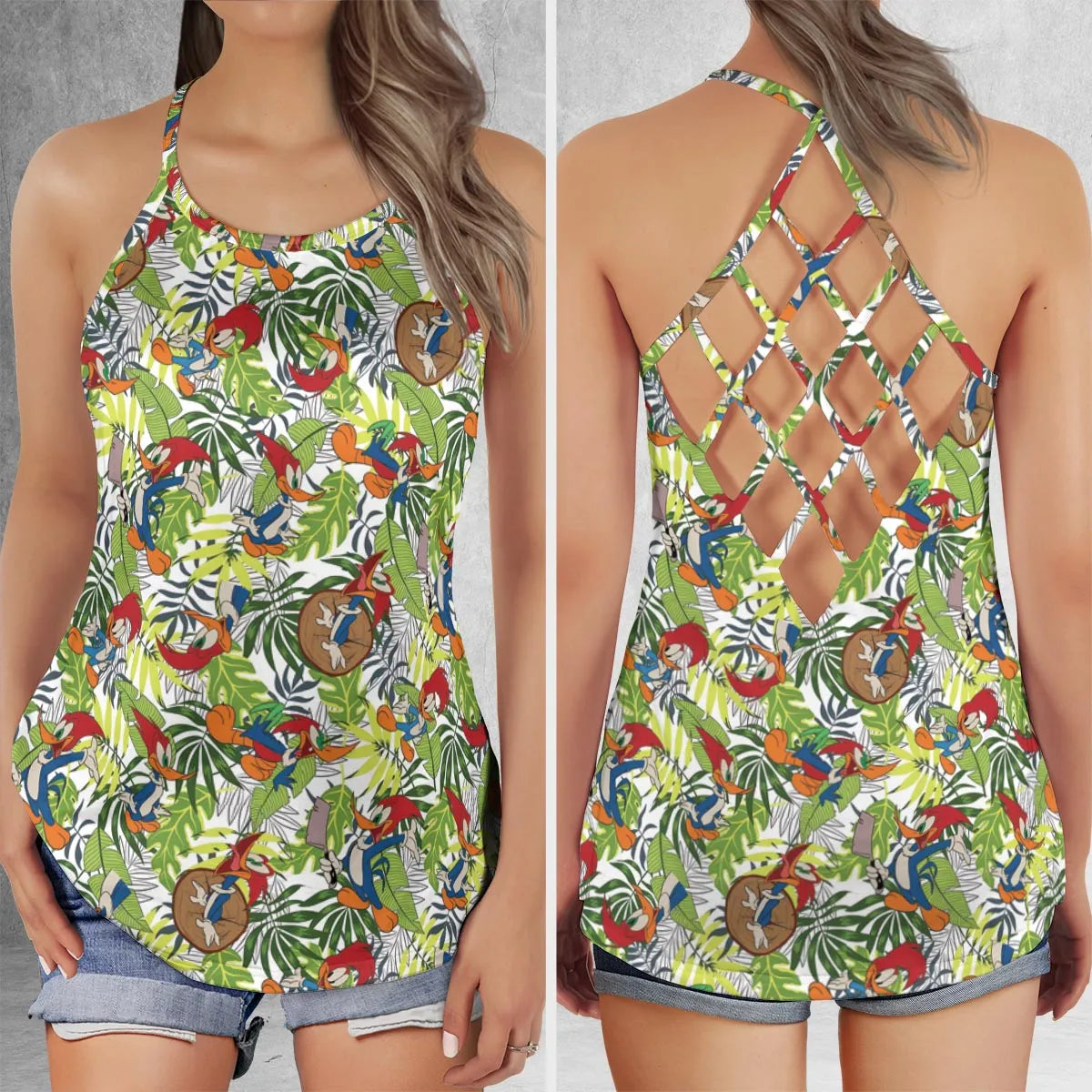 Criss Cross Tank Top - UWVXEUNR