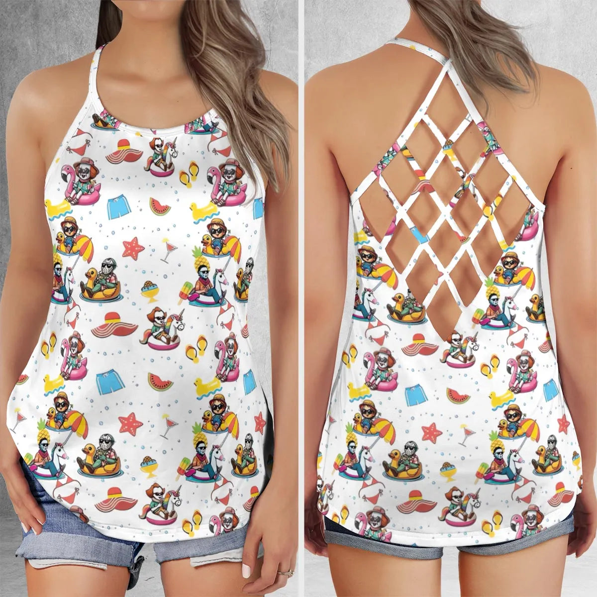 Criss Cross Tank Top - EJBDKSDA
