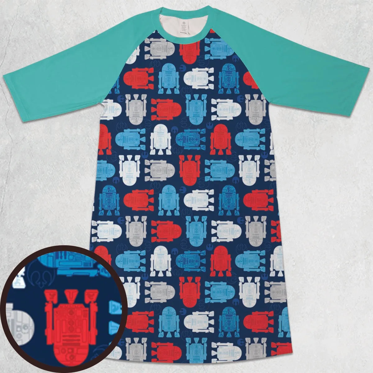 3/4 Sleeve Raglan Dress - BKZE699L