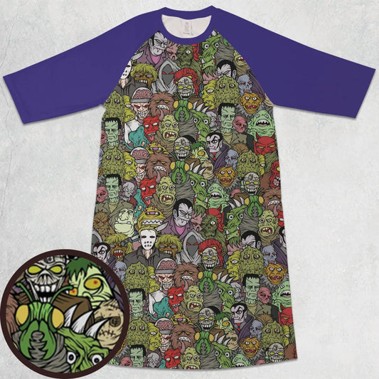 3/4 Sleeve Raglan Dress - WECFJHE4