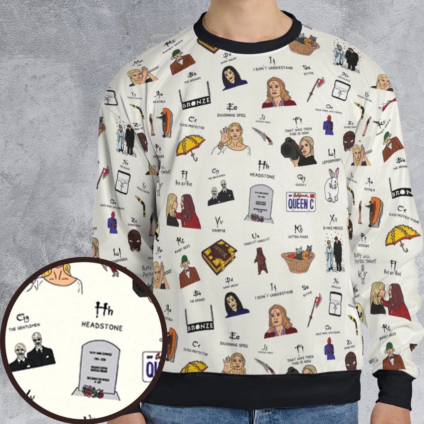 All-over Print Sweatshirt - ZUCRZWLN