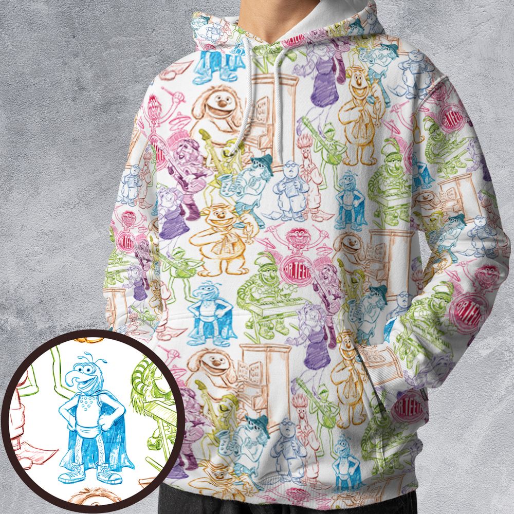 All-over Print Hoodie - 9TE8F98J -  - 1