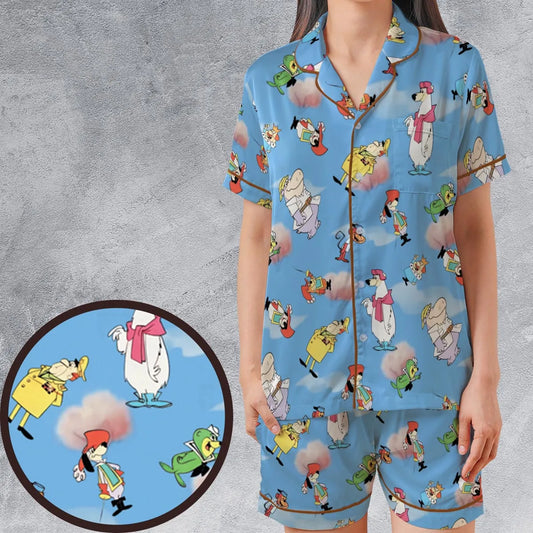 Satin Short-Sleeve Pajamas Set - L44Y4WD5
