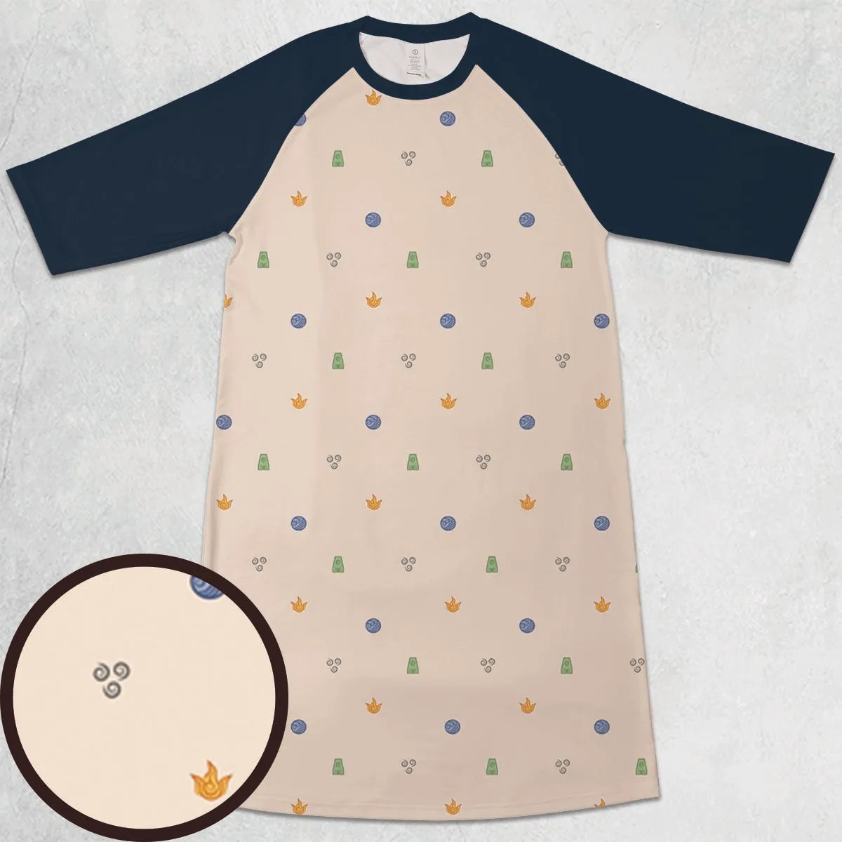 3/4 Sleeve Raglan Dress - DRP4H6AZ