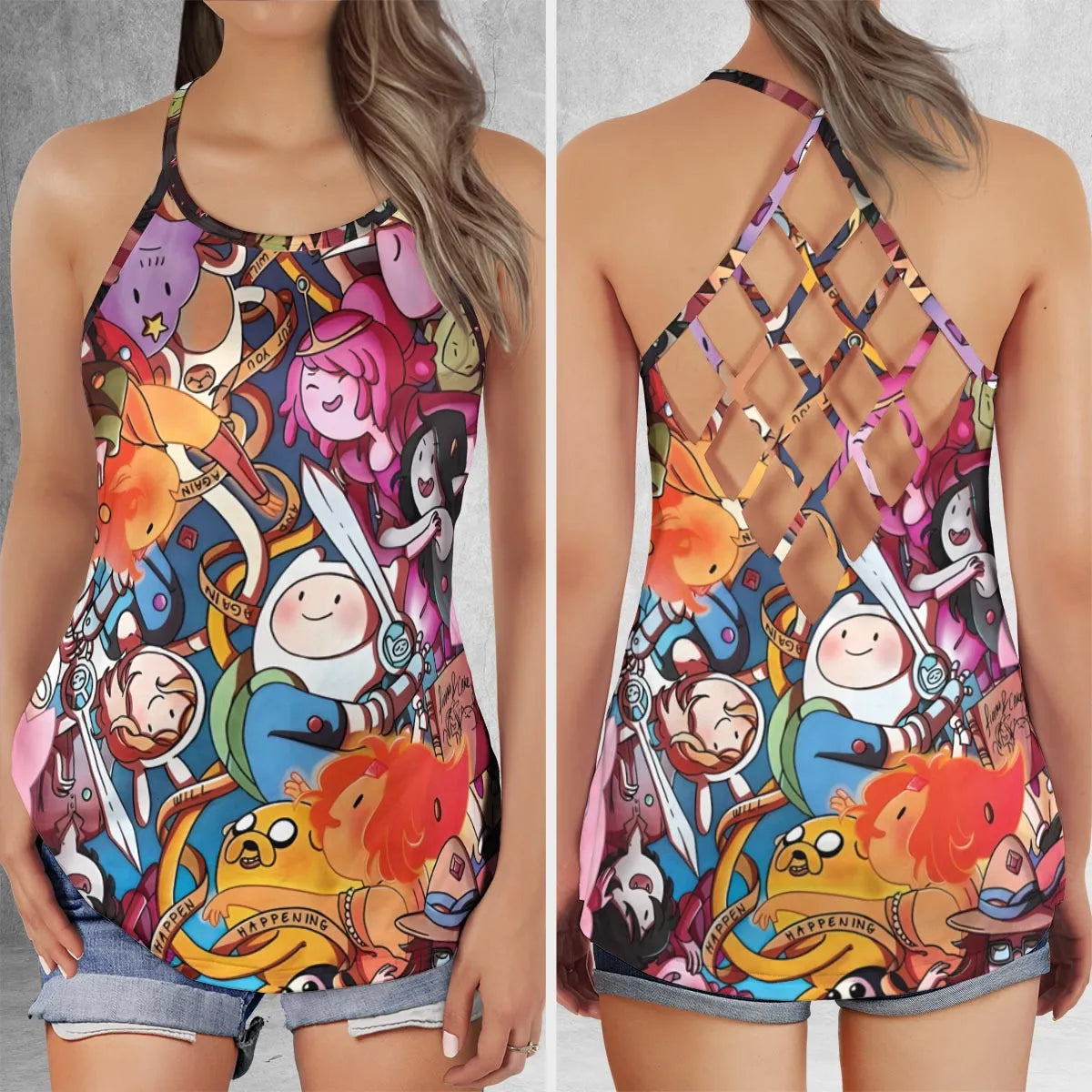 Criss Cross Tank Top - C2KKCXMH
